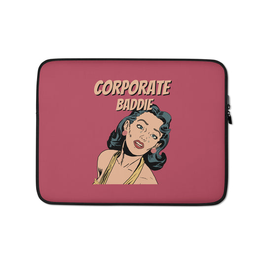 Laptop sleeve with Corporate Baddie design – Gen Z boss babe tech case by HouseOfDronx