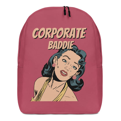 cool backpack with bold Corporate Baddie text – boss girl work bag by HouseOfDronx

