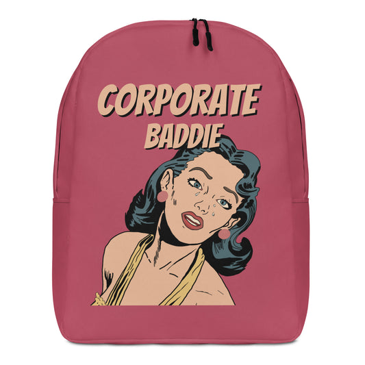 cool backpack with bold Corporate Baddie text – boss girl work bag by HouseOfDronx

